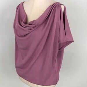 White House Black Market Mauve Open Shoulder Dolman Top S